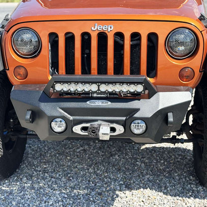 Big Sky Aluminum Stubby Front Bumper With Winch Plate Wrangler JK Rock Slide Engineering-4