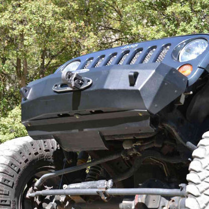 Jeep JK Front Bumper Skid Plate For 07-18 Wranger JK Rigid Series Steel Powdercoat Black Rock Slide Engineering-4