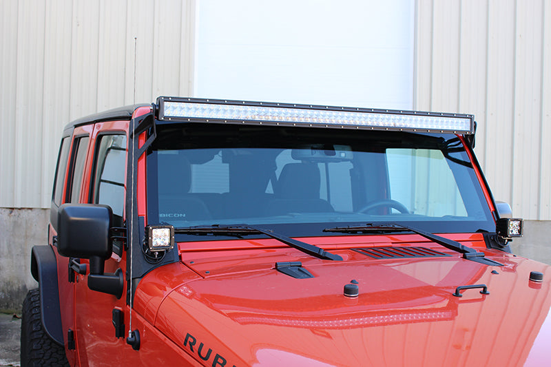 Jeep JK 52 Inch Light Bar Bracket 07-18 Wrangler JK Fishbone Offroad-1