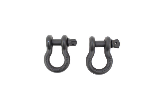 D Ring 3/4 Inch Gloss Black 2 Piece Set Fishbone Offroad-1