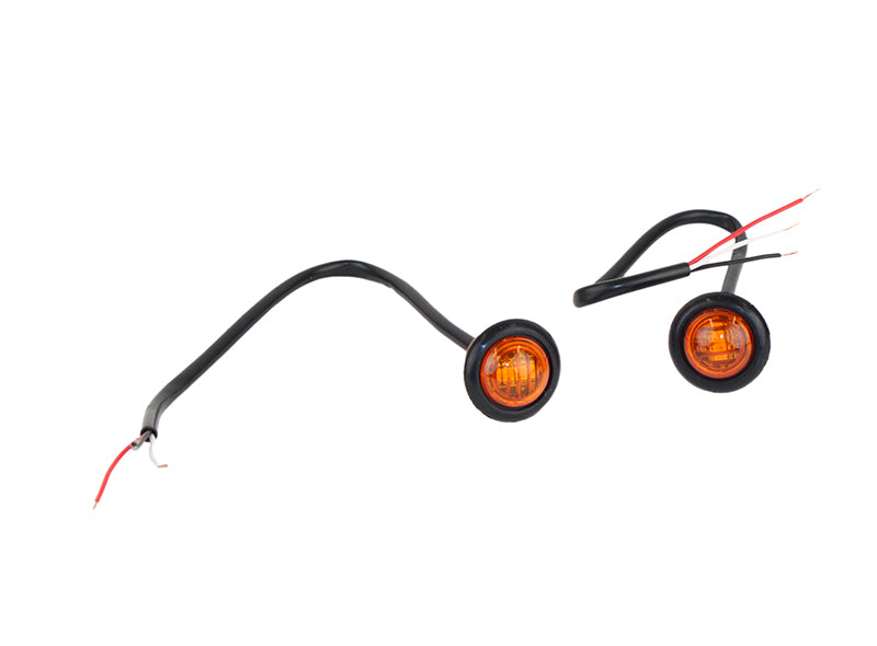 Amber LED's 3/4 Inch Pair Fishbone Offroad-1