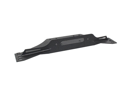 Jeep TJ Winch Plate Steel 97-06 Wrangler TJ Black Textured Powdercoat Piranha Series Fishbone Offroad-5