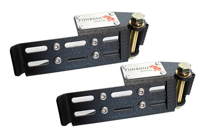Jeep Foot Peg Set For 07-Up Wrangler/Gladiator Steel Black Fishbone Offroad