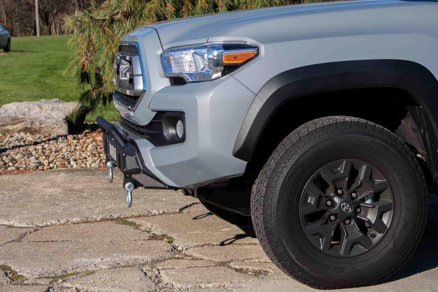 2016-Present Toyota Tacoma Center Stubby Front Bumper Fishbone Offroad-11