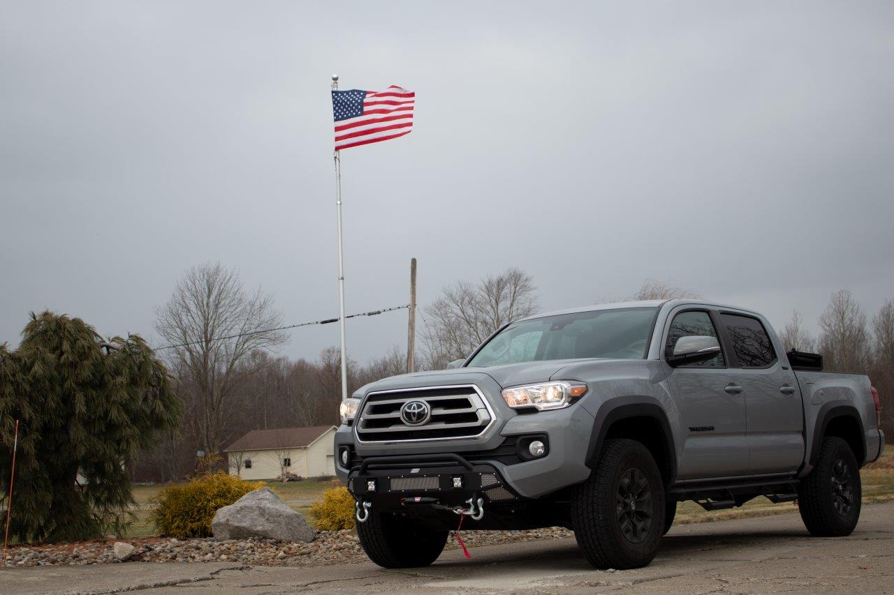 2016-Present Toyota Tacoma Center Stubby Front Bumper Fishbone Offroad-12