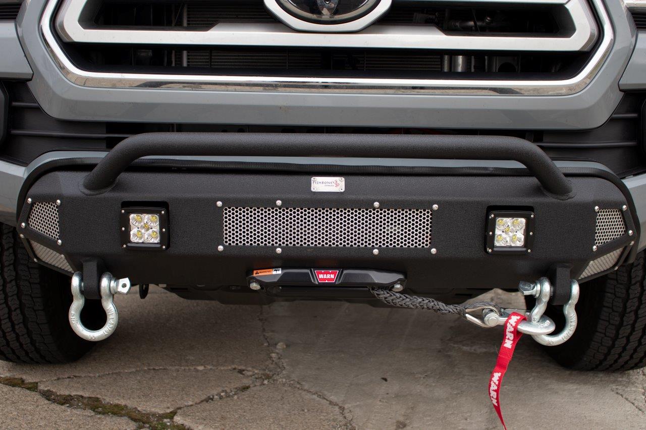 2016-Present Toyota Tacoma Center Stubby Front Bumper Fishbone Offroad-14
