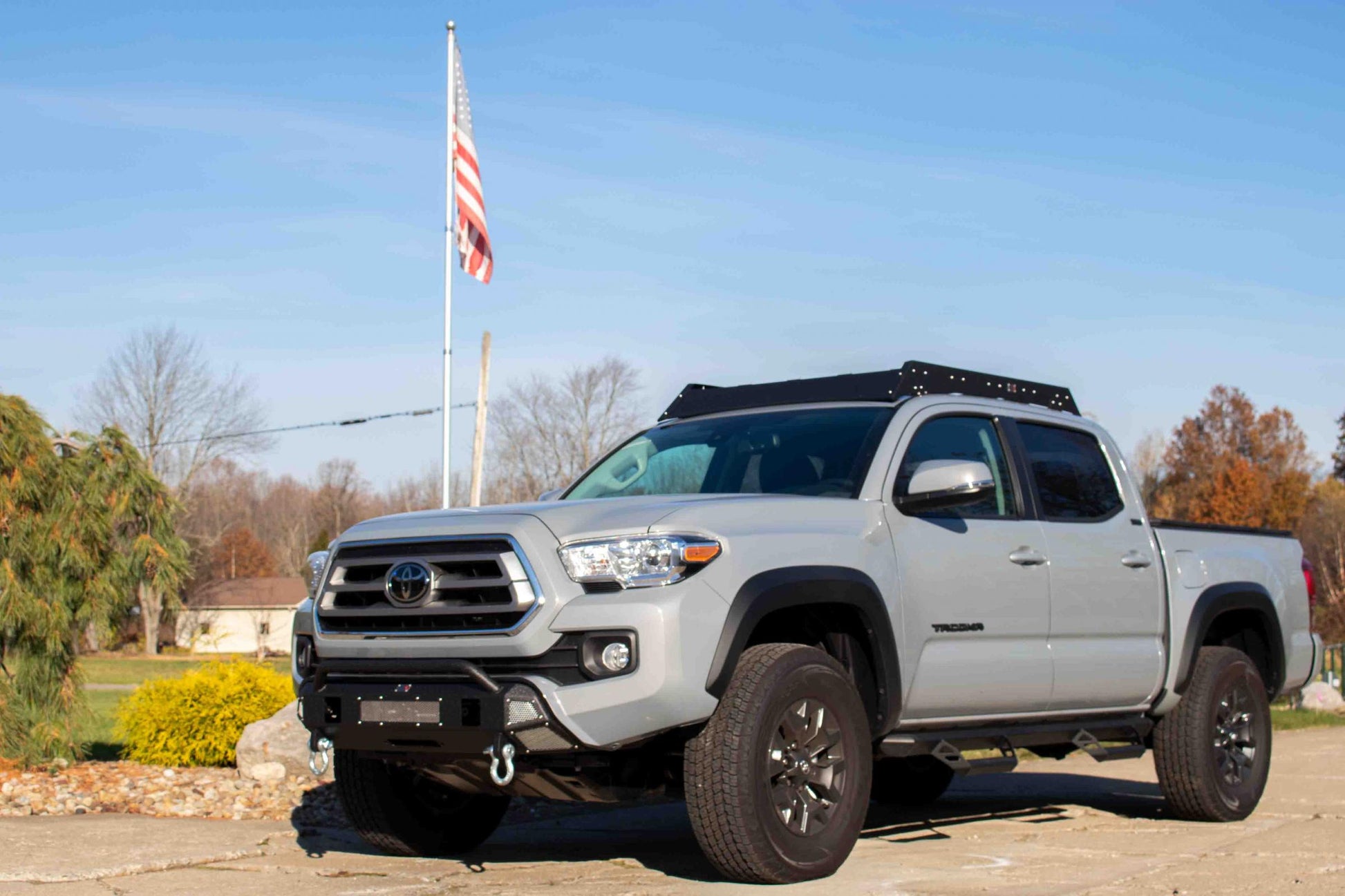 2016-Present Toyota Tacoma Center Stubby Front Bumper Fishbone Offroad-5