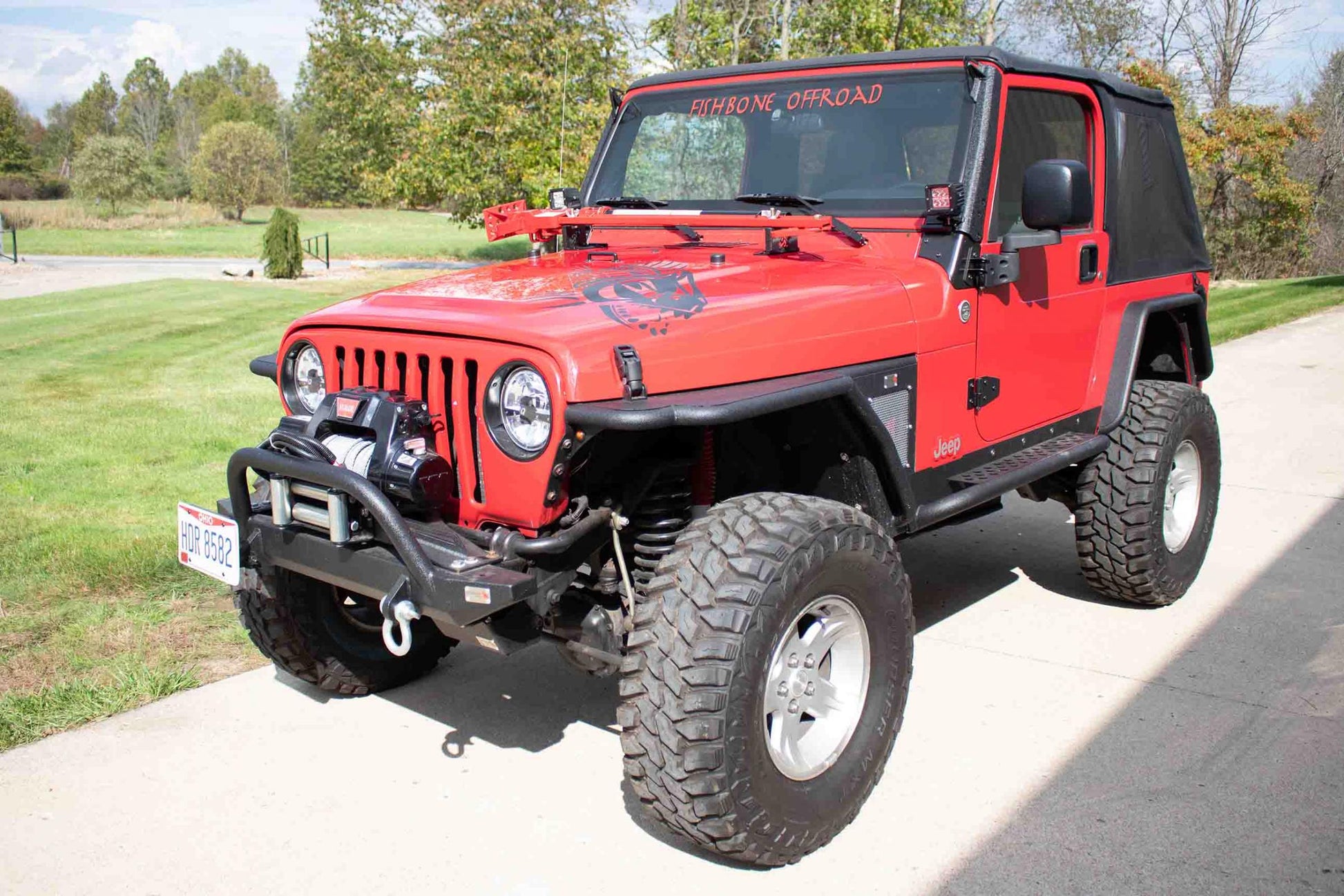 1997-2006 Jeep Wrangler TJ Hi- Lift Jack Mount Fishbone Offroad-5