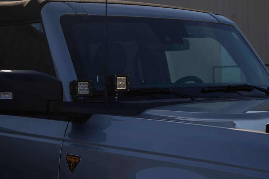 2022-Present Bronco Cowl Light Brackets Fishbone Offroad-2