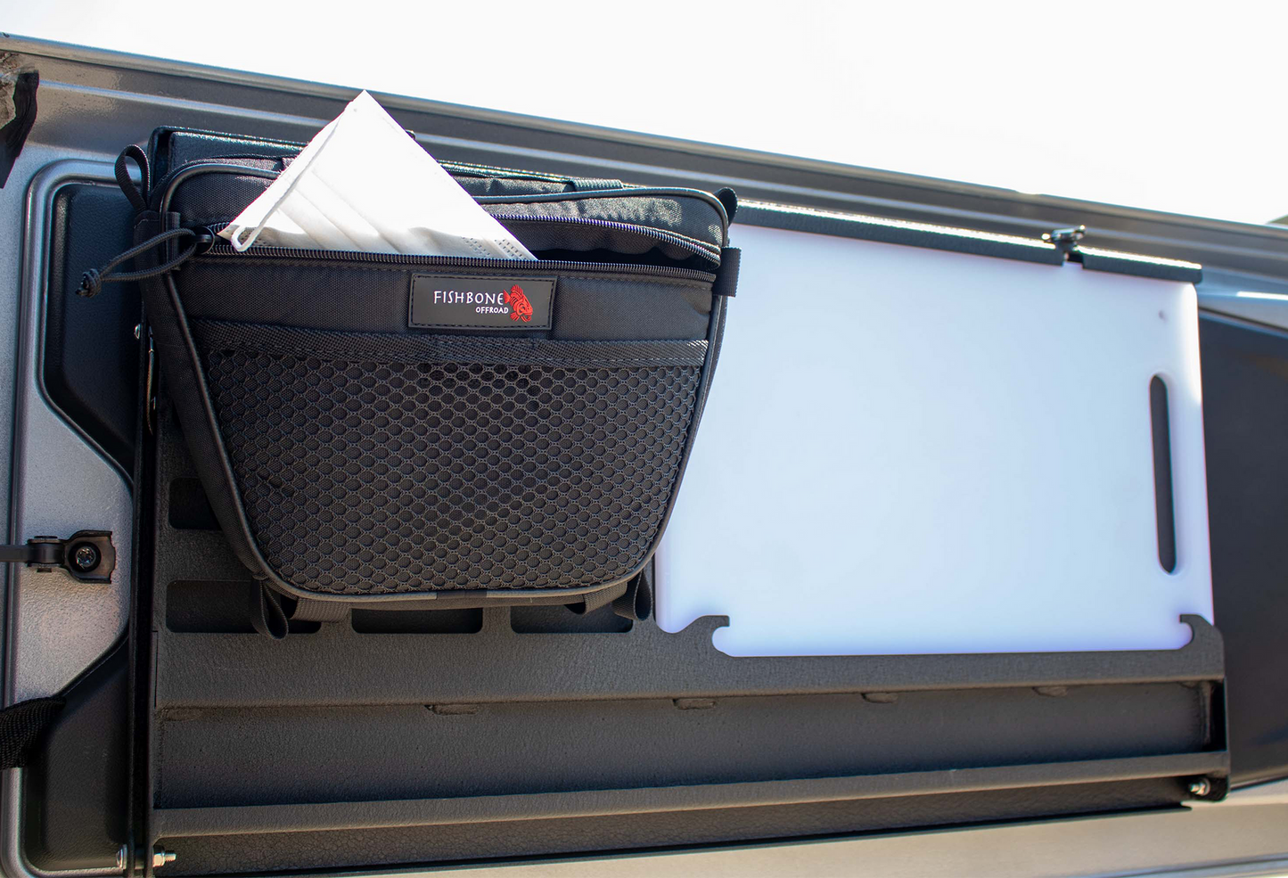 Fishbone Offroad 6th Gen Ford Bronco, 18-Present Jeep Wrangler JL and 07-18 Jeep Wrangler JK Tailgate Table Fishbone Offroad