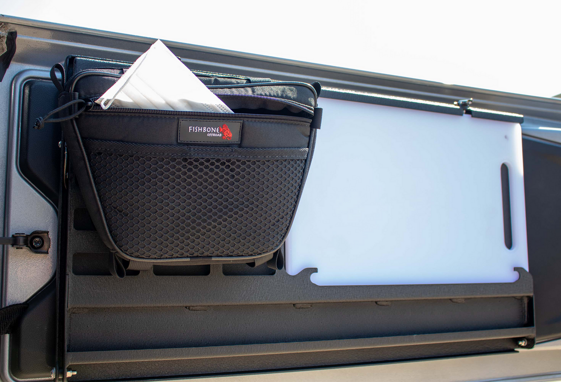 Fishbone Offroad 6th Gen Ford Bronco, 18-Present Jeep Wrangler JL and 07-18 Jeep Wrangler JK Tailgate Table Fishbone Offroad