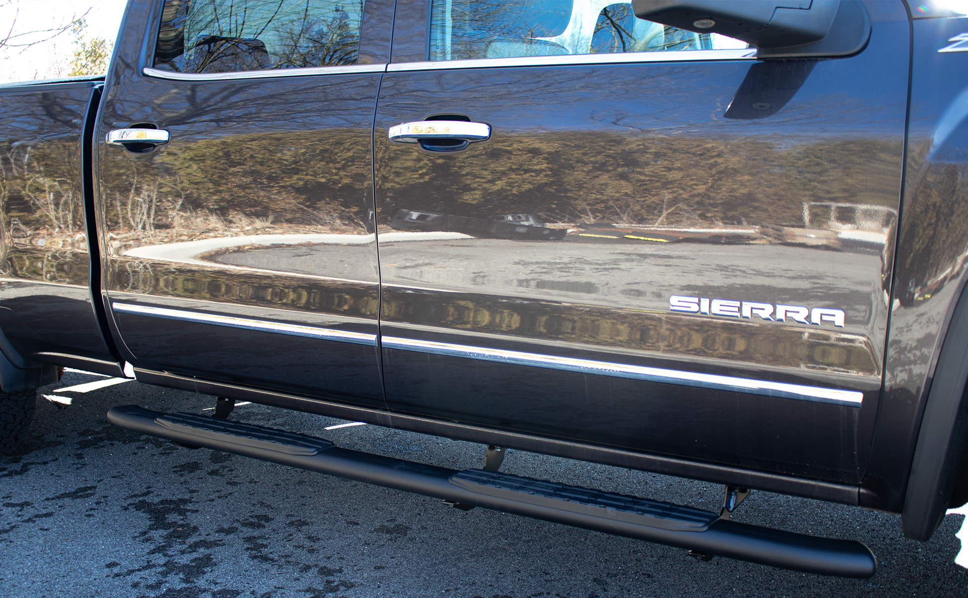 Fishbone Offroad 07-18 Silverado 1500/2500/3500 Crew Cab 5 Inch Oval Side Steps Fishbone Offroad