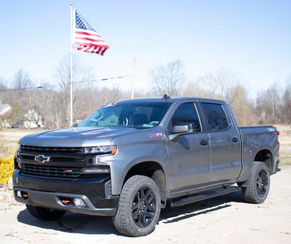 19-Current Silverado 1500 Double Cab 5 Inch Oval Side Step Fishbone Offroad-1