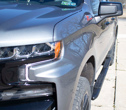 19-Current Silverado 1500 Double Cab 5 Inch Oval Side Step Fishbone Offroad-5