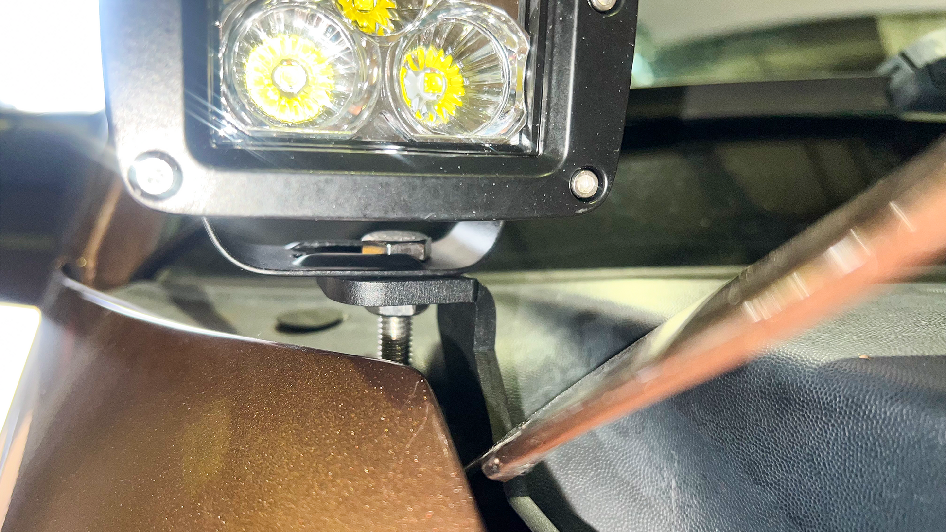 2004-2014 Ford F-150 and 2010-2014 Ford Raptor Hood Light Pod Bracket Fishbone Offroad-3