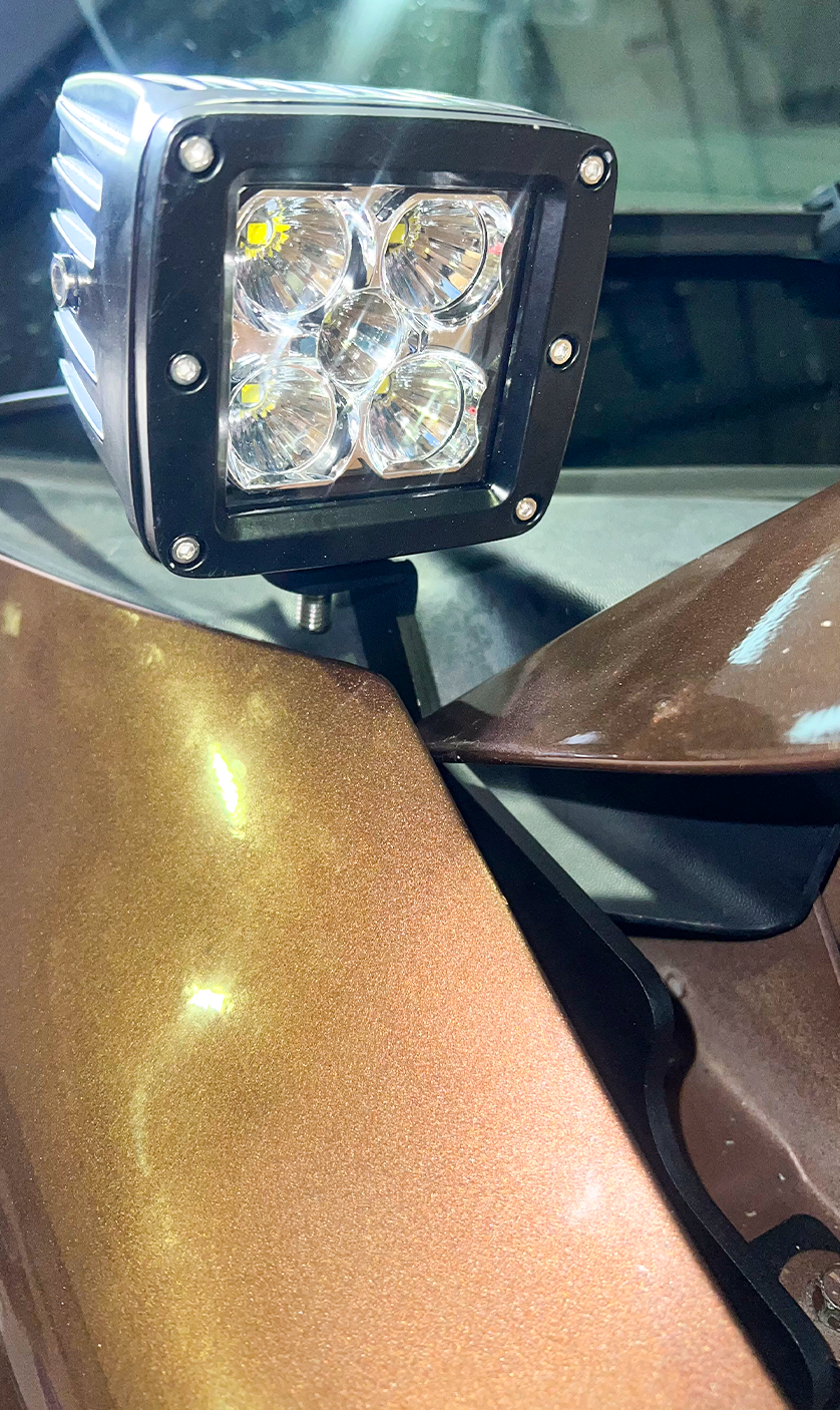 2004-2014 Ford F-150 and 2010-2014 Ford Raptor Hood Light Pod Bracket Fishbone Offroad-5