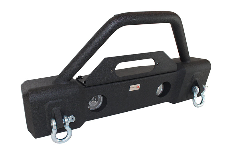 Jeep JK Stubby Bumper W/Tube Guard 07-18 Wranger JK Black Texured Powercoated Fishbone Offroad-4
