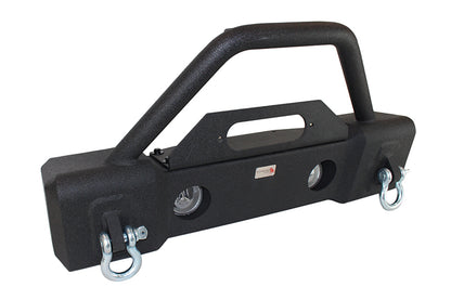 Jeep JK Stubby Bumper W/Tube Guard 07-18 Wranger JK Black Texured Powercoated Fishbone Offroad-4
