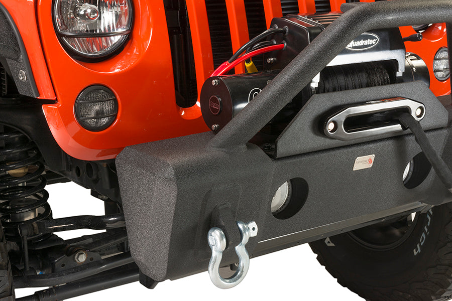 Jeep JK Stubby Bumper W/Tube Guard 07-18 Wranger JK Black Texured Powercoated Fishbone Offroad-8