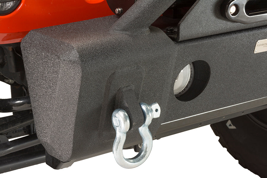 Jeep JK Stubby Bumper W/Tube Guard 07-18 Wranger JK Black Texured Powercoated Fishbone Offroad-9