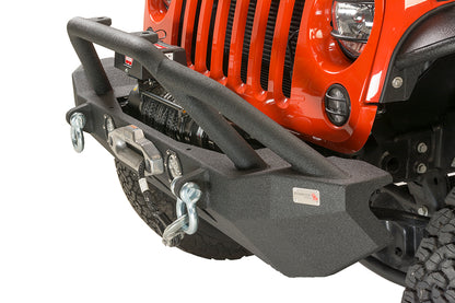 Jeep JK Front Winch Bumper W/LEDs Full Width 07-18 Wranger JK Black Texured Powercoated Fishbone Offroad-3