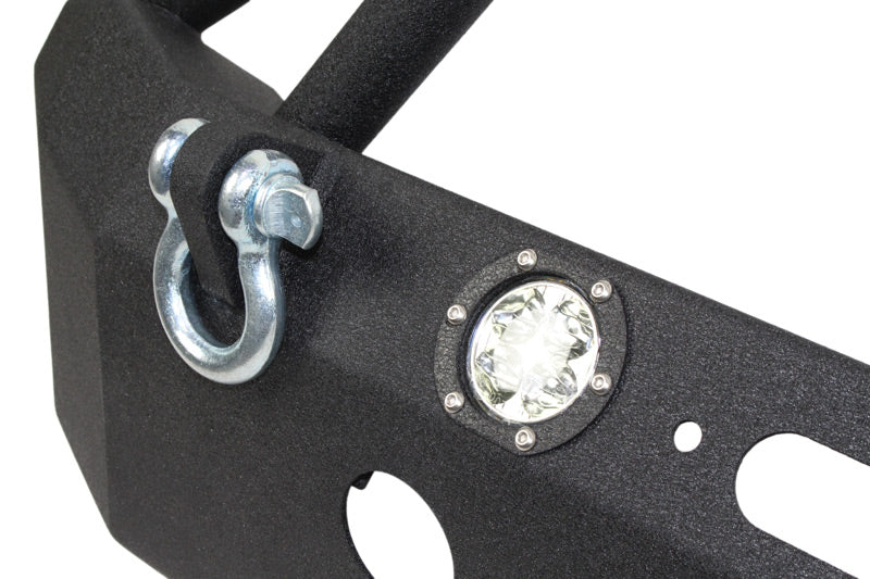 Jeep JK Front Winch Bumper W/LEDs Full Width 07-18 Wranger JK Black Texured Powercoated Fishbone Offroad-5