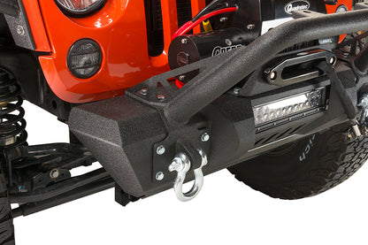 Jeep JK Front Stubby Winch Bumper W/Tube Guard 07-18 Wranger JK Black Texured Powercoated Fishbone Offroad-3