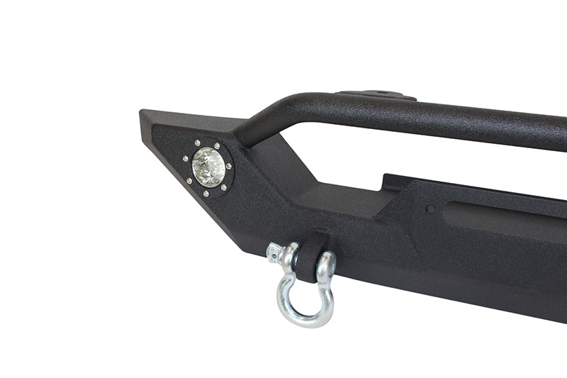 Jeep TJ/YJ Front Bumper W/LED's 87-06 Wrangler TJ/YJ Steel Black Textured Powercoat Fishbone Offroad-3