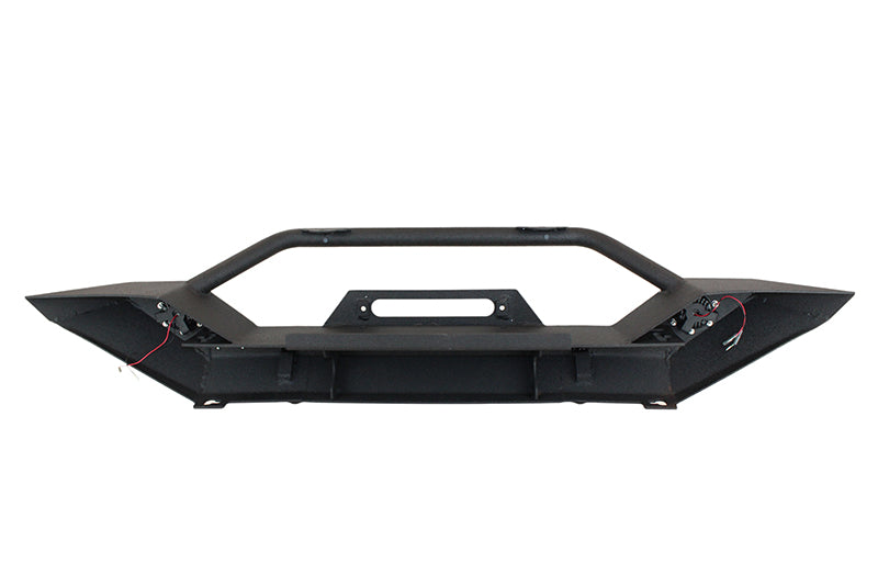 Jeep TJ/YJ Front Bumper W/LED's 87-06 Wrangler TJ/YJ Steel Black Textured Powercoat Fishbone Offroad-7