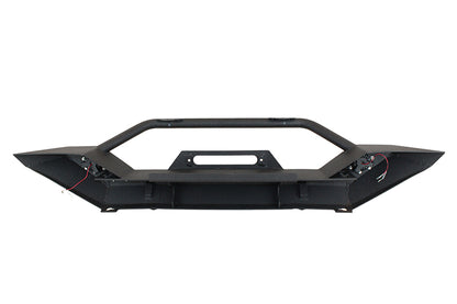Jeep TJ/YJ Front Bumper W/LED's 87-06 Wrangler TJ/YJ Steel Black Textured Powercoat Fishbone Offroad-7
