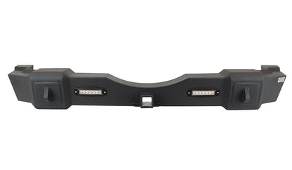 Jeep JK Rear Bumper W/LED's 07-18 Wrangler JK Rubicon and Unlimited Steel Black Textured Powdercoat Fishbone Offroad-2
