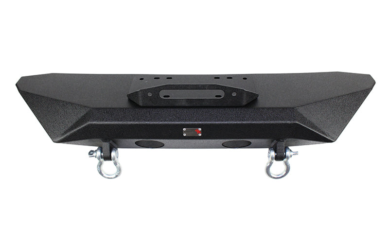 Jeep JK Front Bumper 07-18 Wrangler JK Rubicon and Unlimited Steel Black Textured Powdercoat Manowar Series Fishbone Offroad-4