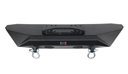 Jeep JK Front Bumper 07-18 Wrangler JK Rubicon and Unlimited Steel Black Textured Powdercoat Manowar Series Fishbone Offroad-4