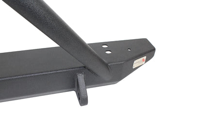 Jeep TJ Front Bumper W/Stinger 97-06 Wrangler TJ Rubicon and Unlimited Steel Black Textured Powdercoat Piranha Series Fishbone Offroad-3