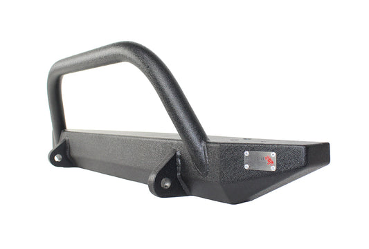 Jeep TJ Front Bumper W/Winch Guard 97-06 Wrangler TJ Rubicon and Unlimited Steel Black Textured Powdercoat Piranha Series Fishbone Offroad-1
