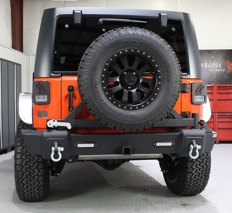 Fishbone Offroad Jeep JK Rear Bumper With Tire Carrier 07-18 Wrangler JK Fishbone Offroad
