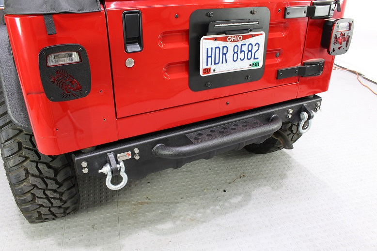 Fishbone Offroad Jeep TJ Rear Bumper W/Step 97-06 Wrangler TJ Piranha Series Fishbone Offroad