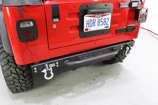 Fishbone Offroad Jeep TJ Rear Bumper W/Step 97-06 Wrangler TJ Piranha Series Fishbone Offroad