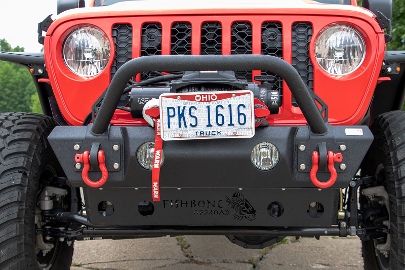 Jeep JL/Gladiator Front Winch Bumper for 18-Pres Wrangler JL/Gladiator Black Powdercoat Fishbone Offroad-11