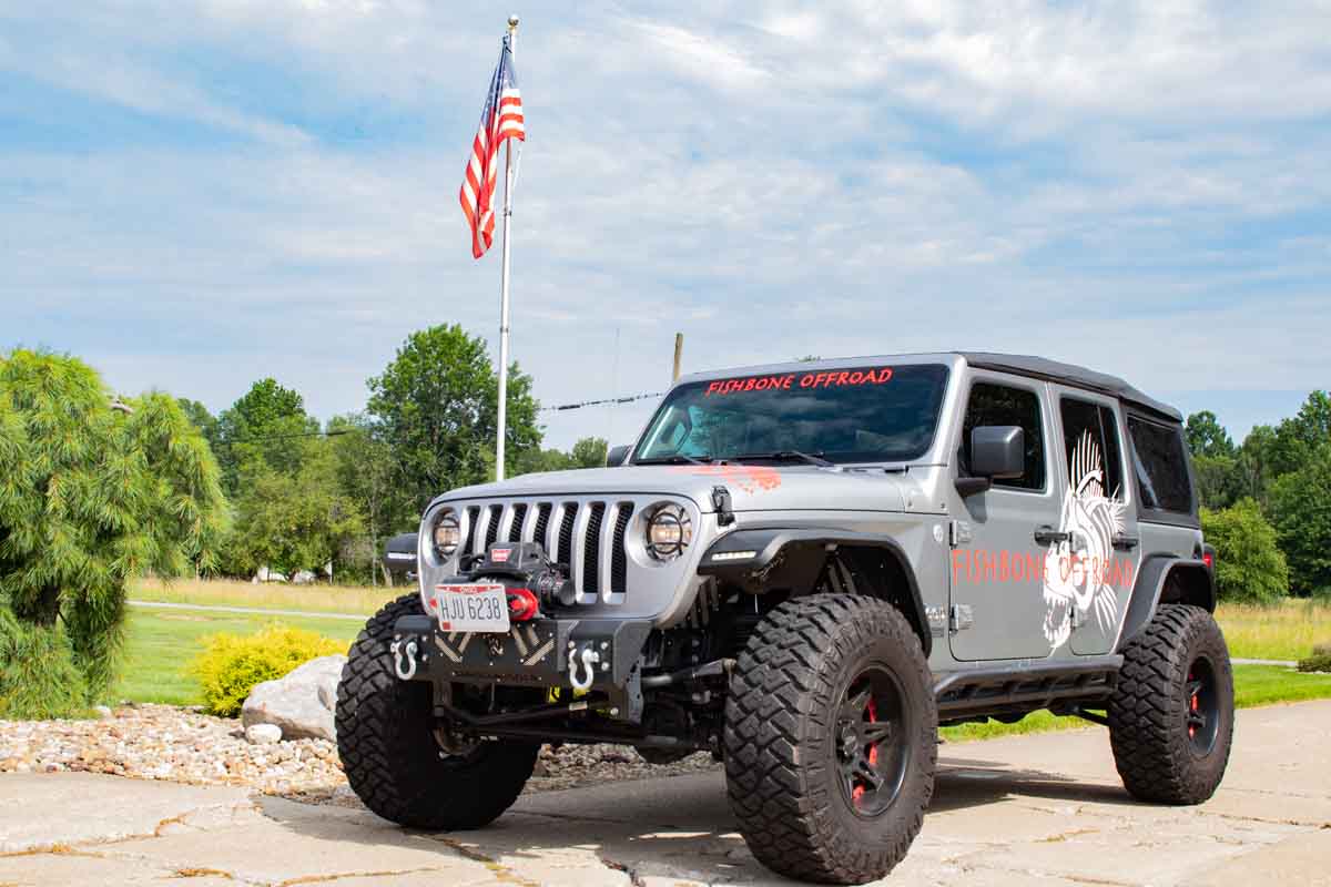 Barracuda Modular Front Bumper - Base 07-18 Jeep Wrangler, 18-Present Jeep Wrangler, 18-Present Jeep Gladiator JT Fishbone Offroad-6