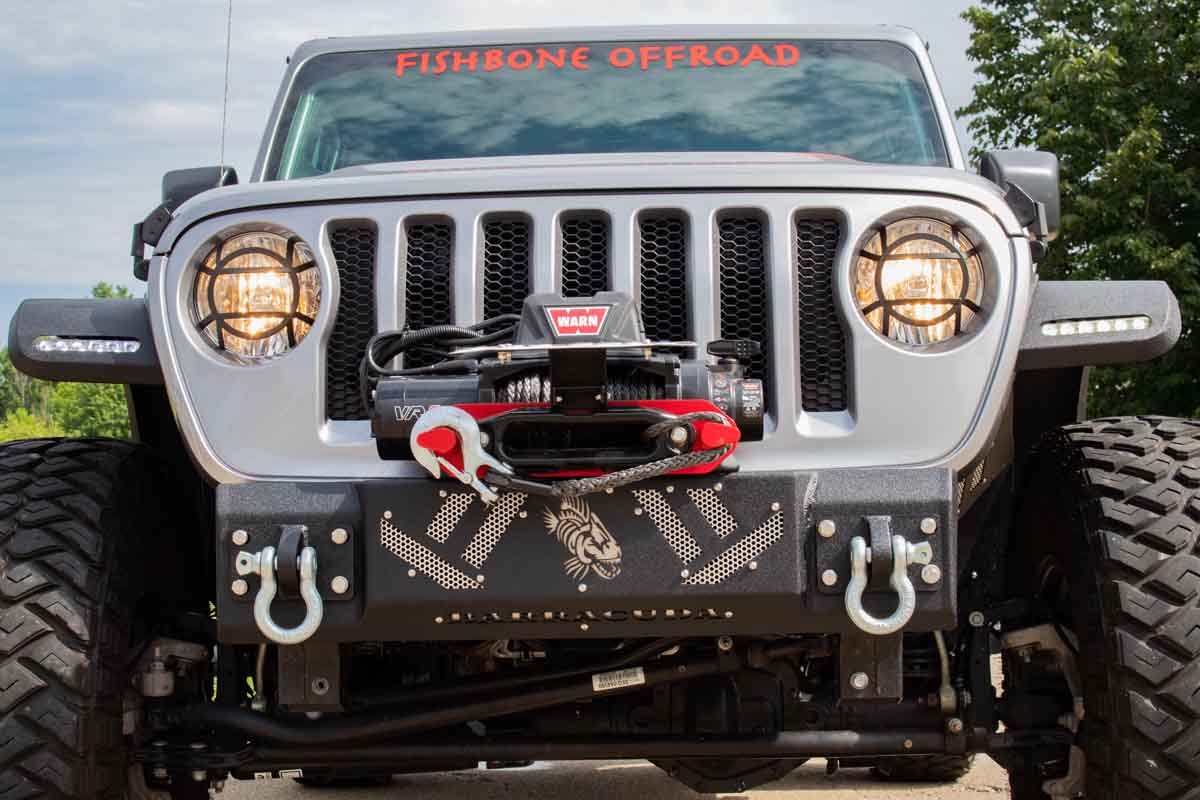 Barracuda Modular Front Bumper - Base 07-18 Jeep Wrangler, 18-Present Jeep Wrangler, 18-Present Jeep Gladiator JT Fishbone Offroad-7