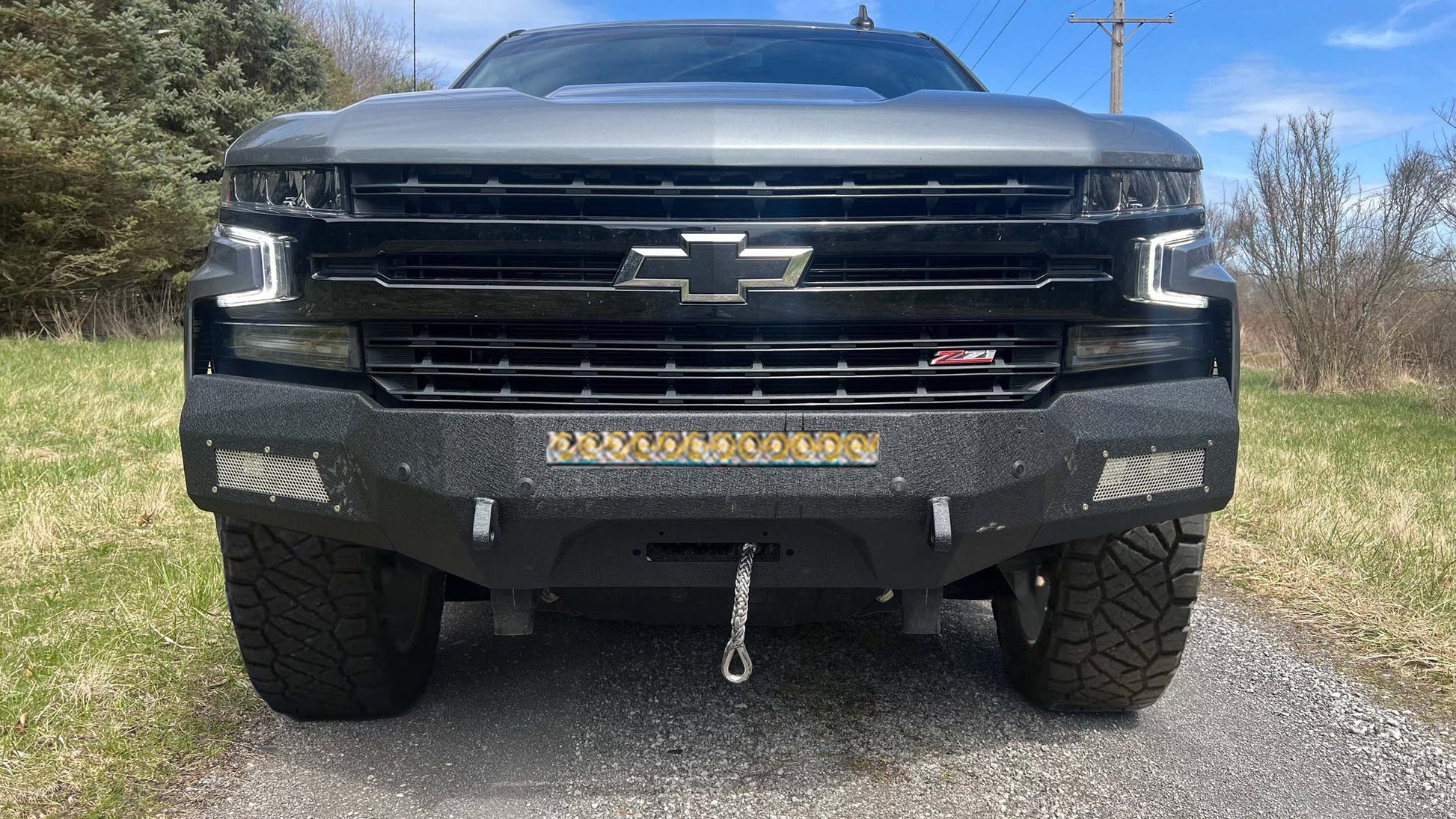2019-2021 Chevy Silverado 1500 Rockfish Front Bumper Fishbone Offroad-2