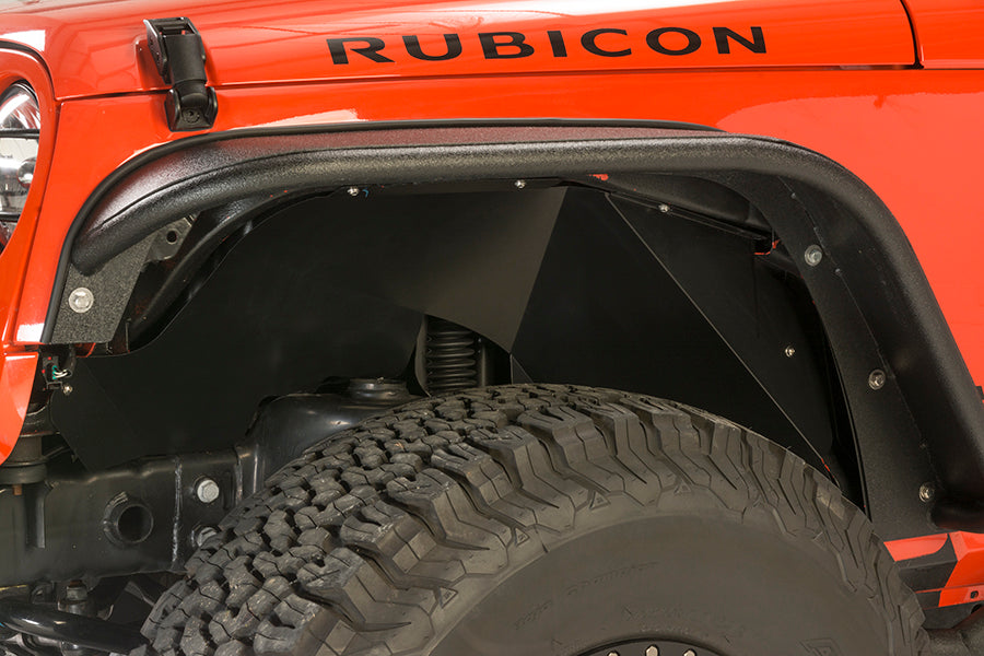 Jeep JK Tube Fenders 07-18 Wrangler JK Front/Rear Set Of 4 Steel Black Textured Powdercoat Fishbone Offroad-1