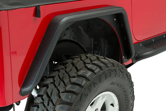 Jeep TJ Tube Fenders Rear 3 Inch Flare 97-06 Wrangler TJ Steel Black Textured Powdercoat Fishbone Offroad-1