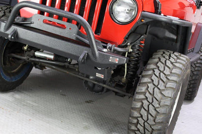 Jeep TJ Steering Box Skid Plate 97-06 Wrangler TJ Black Textured Powdercoat Fishbone Offroad-1