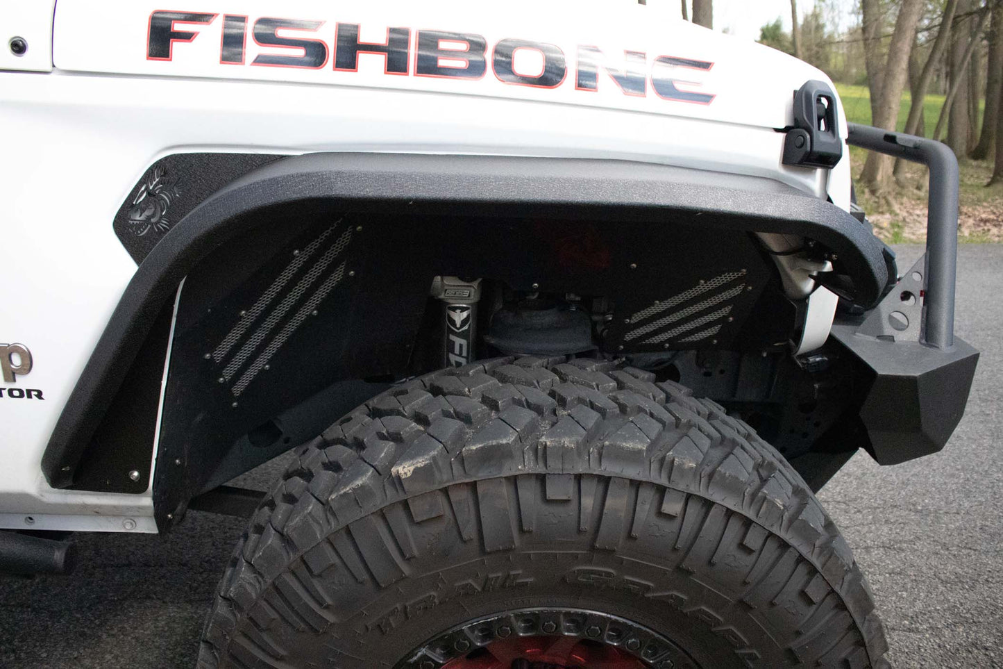 18-Current Jeep Wrangler JL, JLU and 20-Current Jeep Gladiator JT Front Steel Elite Fenders Fishbone Offroad-11