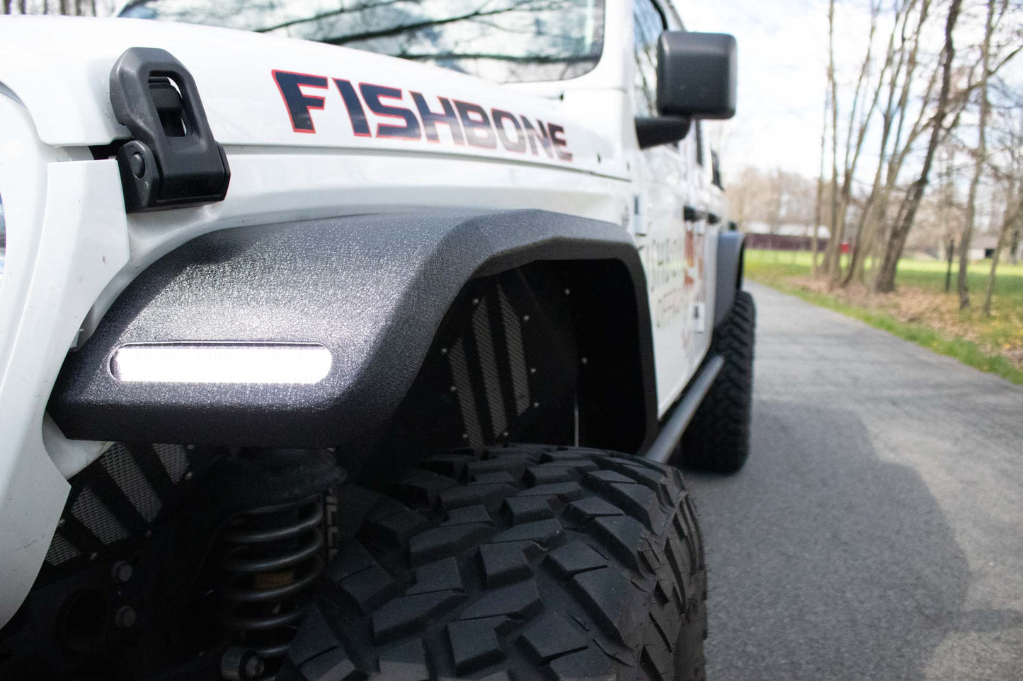 18-Current Jeep Wrangler JL, JLU and 20-Current Jeep Gladiator JT Front Steel Elite Fenders Fishbone Offroad-12