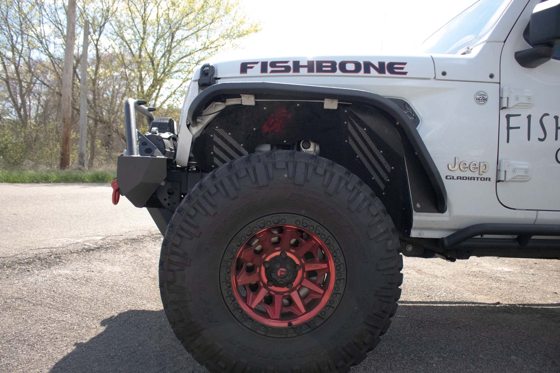 18-Current Jeep Wrangler JL, JLU and 20-Current Jeep Gladiator JT Front Steel Elite Fenders Fishbone Offroad-14
