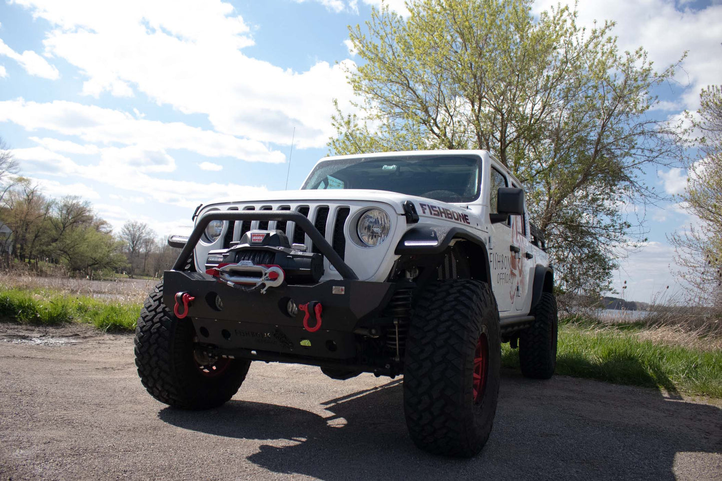 18-Current Jeep Wrangler JL, JLU and 20-Current Jeep Gladiator JT Front Steel Elite Fenders Fishbone Offroad-15
