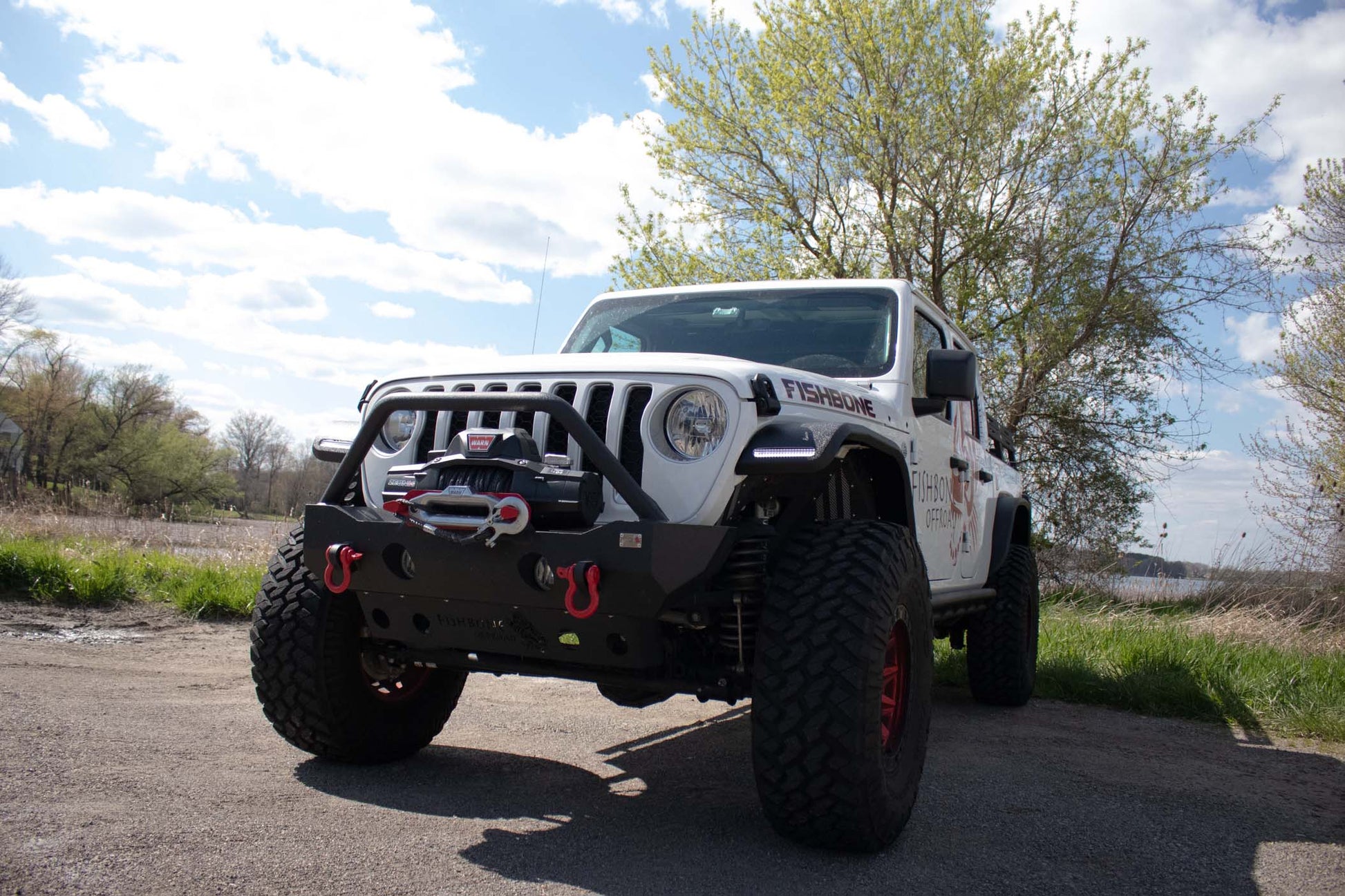 18-Current Jeep Wrangler JL, JLU and 20-Current Jeep Gladiator JT Front Steel Elite Fenders Fishbone Offroad-15